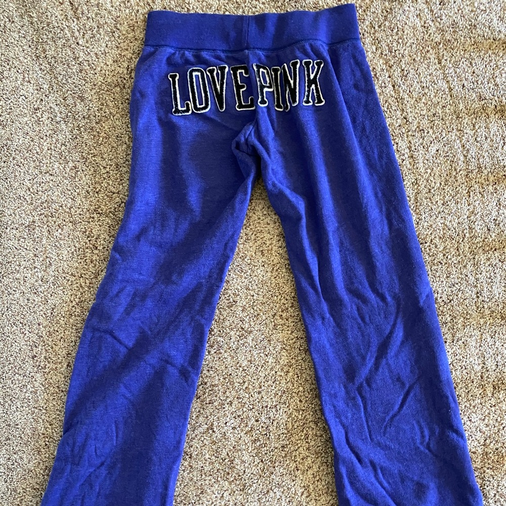 Love pink sweat pants size small